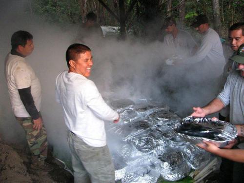 Cooking up turkeys traditional style in HI