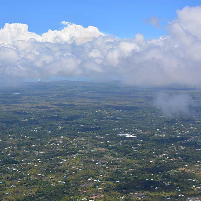 View of the Big Island from a helicopter tour