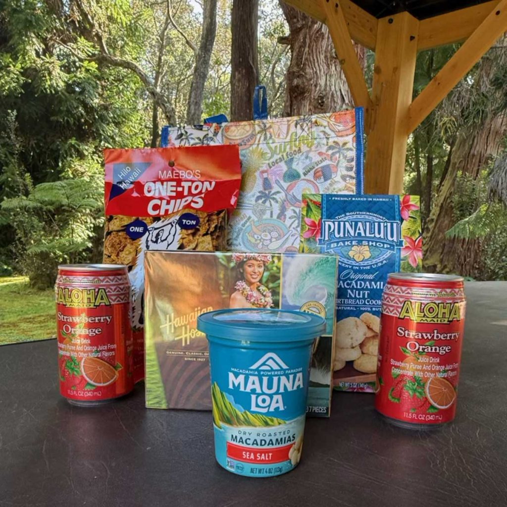 Aloha bag with local goodies.